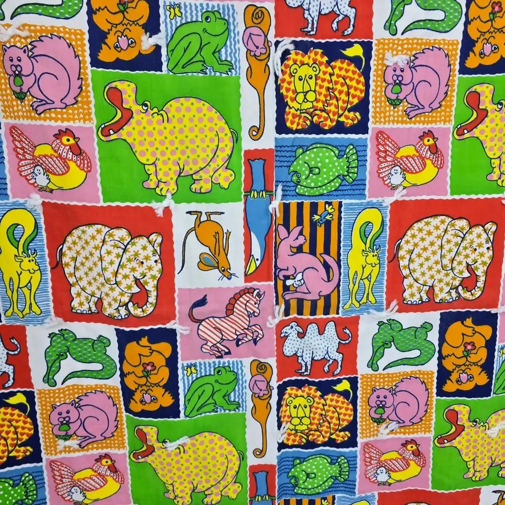 Vintage Retro Storybook Animal Quilt | Whimsical Folk‎ Nursery